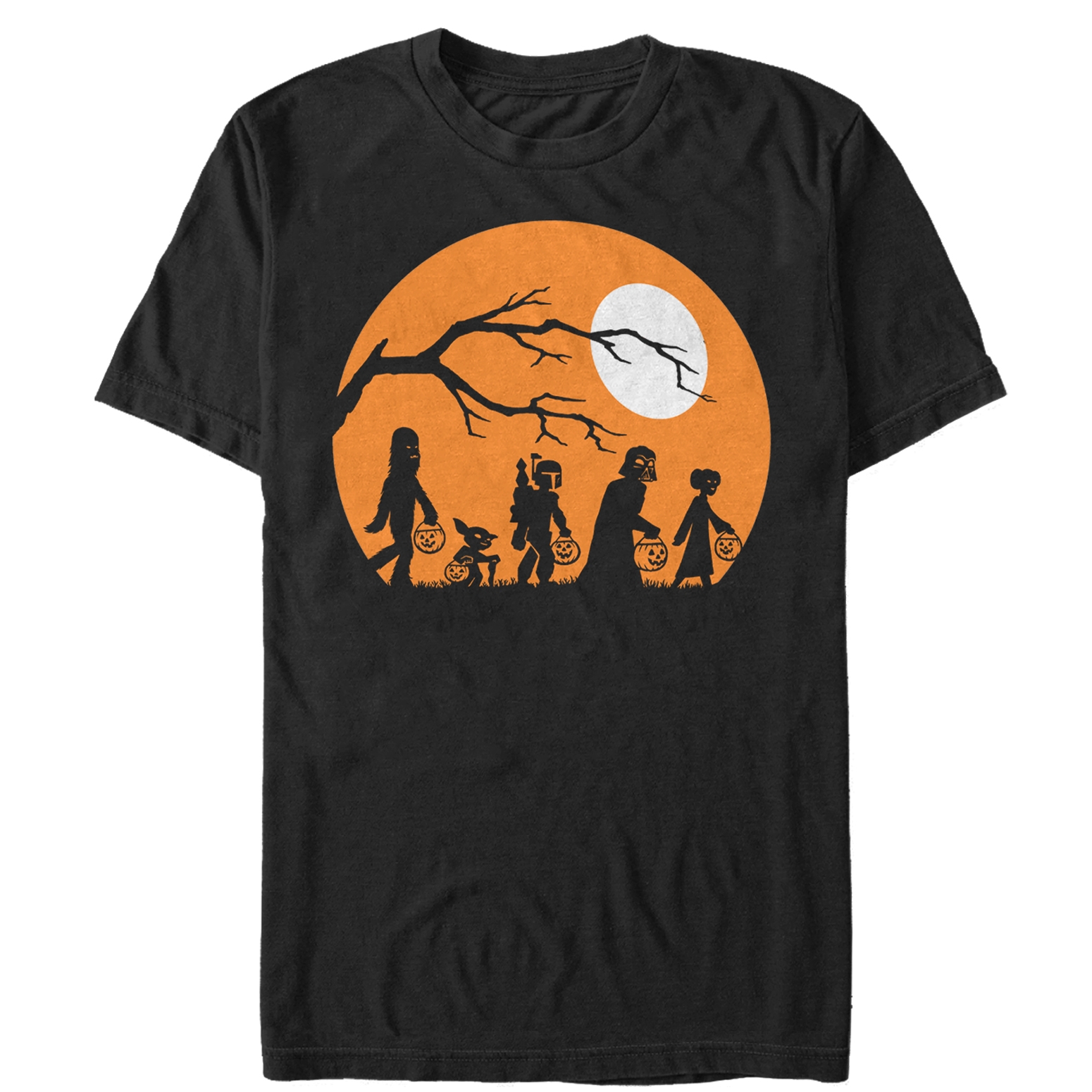 Men's Star Wars Halloween Characters Trick or Treat Graphic Tee Black Medium